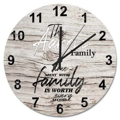Imagen del producto de Reloj de pared de madera, de 15 pulgadas, con diseño rústico