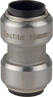 Produktbild von Edelstahl Steckfitting Tectite Schiebemuffe ohne Anschlag 18 mm DVGW