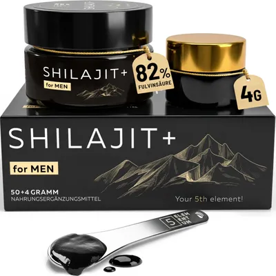Immagine prodotto di Shilajit originale dell'Himalaya – resina pura altamente dosata, 82% acido fulvico