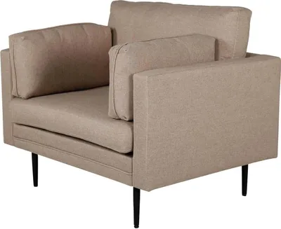 Productafbeelding van FURNLUX Fauteuil, kleur: boombruin en zwart, 110 cm / Hoofdkleur: beige / Afmetingen: 110 x 90 x 88 cm