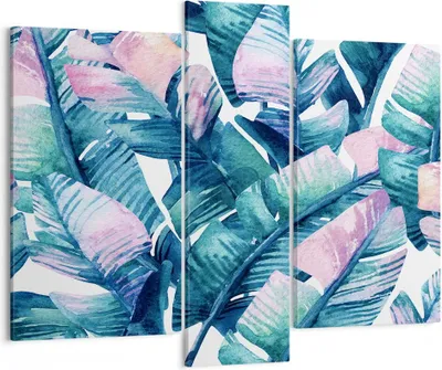 Produktbild von Bild auf Leinwand - Leinwandbild - Blatt Pflanze Blume - 95x80cm - Wand Bild - Wanddeko - Wandbilder - Leinwanddruck - Bilder - Kunstdruck - Wanddekoration - Leinwand bilder - Wandkunst - CB95x80-3949