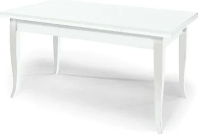 Immagine prodotto di Milani Home - tavolo da pranzo allungabile 160-200-240 x 85 cm, bianco, legno massello laccato