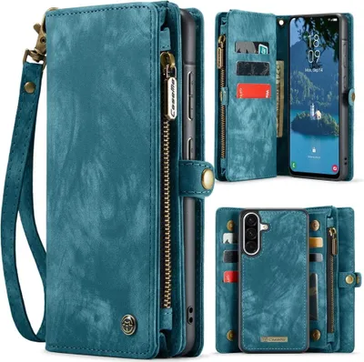 Produktbild von Samsung Galaxy A56 Hülle - CaseMe 008 2-in-1 Klapphülle & Back Cover mit Brieftasche - Blau