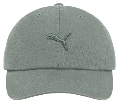 Image de Casquette de baseball ajustable pour femmes PUMA, modèle Jumpcat, en twill de coton délavé, couleur vert