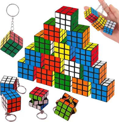 Image de Cubes de Rubik 3x3, lot de 20, en plastique, adaptés pour être rangés dans un sac à dos