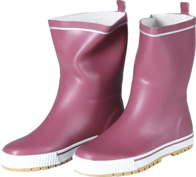 Produktbild von Damen-Gummistiefel Blau Flieder mit Rillenrand Gartenstiefel Regenstiefel robus & bequem
