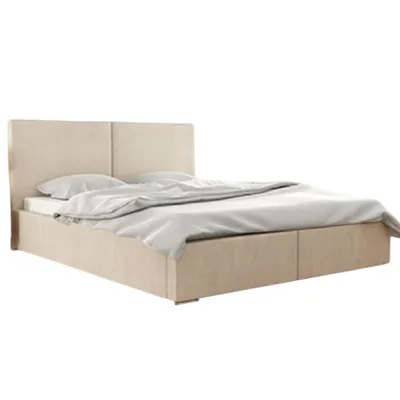 Obrázek produktu pro Čalouněná postel Emmia 180x200 s velkým úložným prostorem, Dvoulůžko s lamelovým roštem. Světle růžová Velvet. Výrobce ADIDAR
