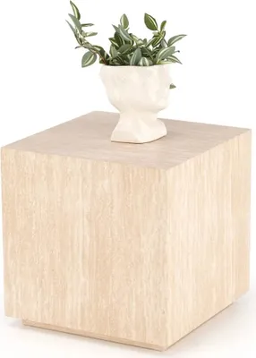 Obrázek produktu pro TRAVERTINO S čtvercový konferenční stolek 45x45 travertin