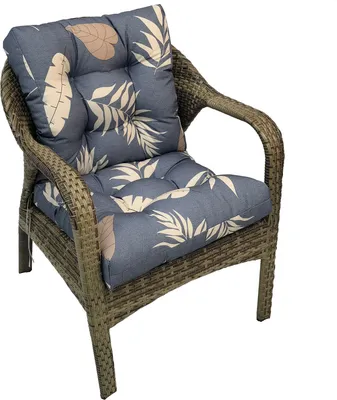Image de Coussin de chaise imperméable Coussin d'assise et de dossier pour chaises Fauteuil - Intérieur et extérieur Coussin à haut dossier (Gris)