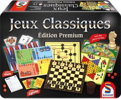 Immagine prodotto di Giochi da tavolo Set Premium Scatola metallica, SCHMIDT SPIELE, Selezione giochi