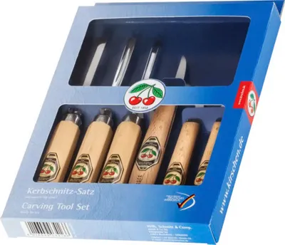 Produktbild von HaWe 3406.0 KERBSCHNITZGARNITUR 6-TEILIG IM -KARTON 4011333340615