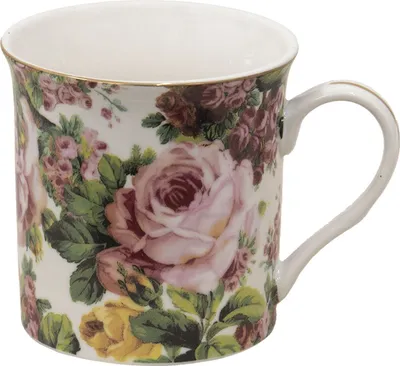 Produktbild von Clayre & Eef PFMU Becher Porzellan Rosa 12x8x9 cm 330 ml