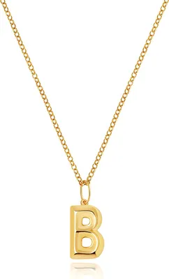 Produktbild von Stylischer 9 Karat (375) Gold Buchstaben / Initiale Damen - Anhänger; TRS36003LTB