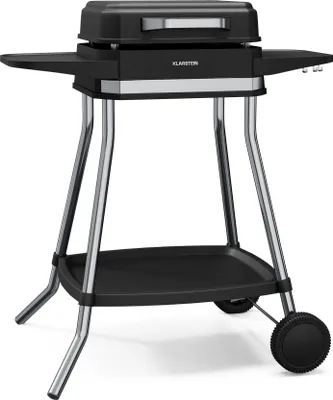 Produktbild von Klarstein Gatsby Elektrogrill 3050 W - Indoor & Outdoor, Rauchfreies EasyGrill-Konzept, Antihaft-Grillplatte, Bis 240 °C, Standfuß Mit Seitentischen