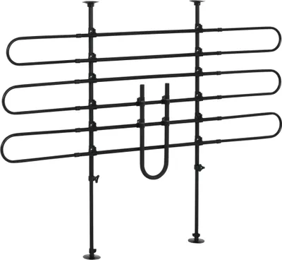 Produktbild von PawHut Auto-Trennwand für Hunde, verstellbar in Breite und Höhe, 87–135 x 85–120 cm, universelles Schutzgitter aus Stahl für den Kofferraum des Autos, Schwarz