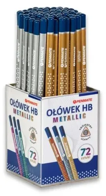 Zdjęcie produktu dla Ołówek trójkątny metaliczny (72szt) PENMATE