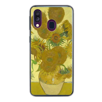 Produktbild von MuchoWow® Handyhülle Schutzhülle Hülle für Samsung Galaxy A40 Sonnenblumen - Vincent van Gogh Silikon Softcase Handy Hülle - Handy-Tasche