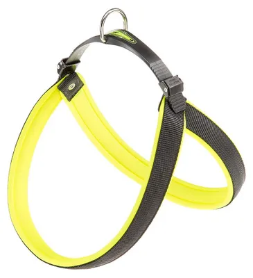 Zdjęcie produktu dla Ferplast Agila Fluo, Pies, Uprzęż kamizelkowa, Czarny, Żółty, Nylon, Monochromatyczny, 77 cm