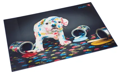 Imagen del producto de Läufer 46652 - Alfombrilla para escritorio con motivo de un perro colorido