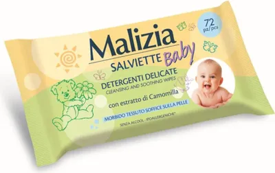 Image de Salviette Baby 72 lingettes humides - Malizia