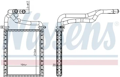Produktbild von NISSENS 707191 Wärmetauscher Innenraumheizung Kühler für TOYOTA AVENSIS Kombi (T25) COROLLA (ZZE12, NDE12, ZDE12) AVENSIS (T25) AVENSIS Stufenheck