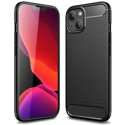 Obrázek produktu pro Techsuit Karbonový silikon ochranný obal na - iPhone 14 - černý