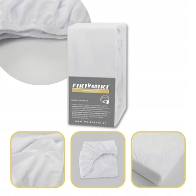 Produktbild von Fiki Miki Jersey-Spannbettlaken Kinderbett 140x70 cm Weiß