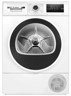 Produktbild von Bosch WTR85V00ES, Freistehend, Frontlader, Wärmepumpe, Weiß, Tasten, Drehregler, Rechts