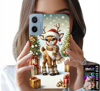 Obrázek produktu pro Etui Do Motorola Moto G06 - Renifer, Wzory Bożonarodzeniowe + Szkło