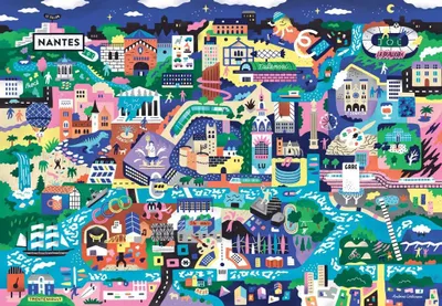 Immagine prodotto di Pieces & Peace - Puzzle Nantes, Francia - 1000 pezzi