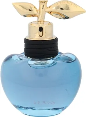 A close-up studio shot of a Nina Ricci Luna Eau de Toilette perfume bottle.