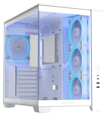 Produktbild von ASUS A32 Plus TG ARGB White, Midi Tower, PC, Weiß, ATX, micro ATX, Mini-ITX, Metall, Gaming
