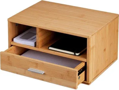 Produktbild von Famanu Büro Organizer mit 1 Schublade und 2 Fächern - HxBxT 22 x 40 x 31 cm - für Papier und Briefe