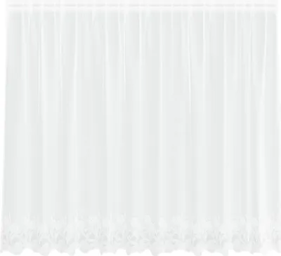 Produktbild von vidaXL Spitzenvorhang mit Vorhängen Weiß 300 x 140 cm Polyester