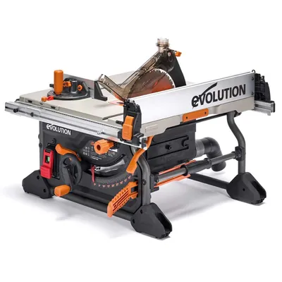 Obrázek produktu pro Stolní kotoučová pila Evolution R255TBL 1650 W | Univerzální pilový kotouč 255 mm | Hloubka řezu 85 mm | Přenosná kotoučová pila na dřevo, kov, plast a hliník