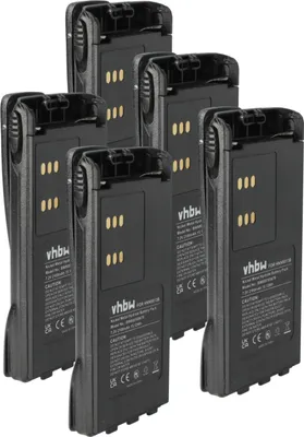 Produktbild von vhbw 5x Akku Ersatz für Motorola HNN9009AR, HNN9009, HNN9009A, HNN9008A, HNN9008AR, HNN9008 für Funkgerät, Walkie Talkie (2100 mAh, 7,2 V, NiMH)