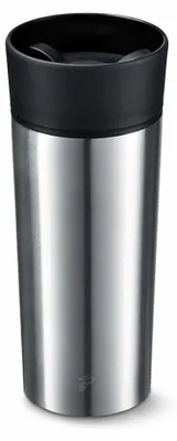 Zdjęcie produktu dla Kubek Tchibo Coffee To Go, kubek wielokrotnego użytku, podwójne ścianki, można myć w zmywarce, otwór 360°, stal nierdzewna