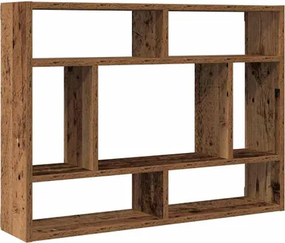 Zdjęcie produktu dla vidaXL Półka ścienna o wyglądzie starego drewna 75x16x55 cm materiał drewnopochodny