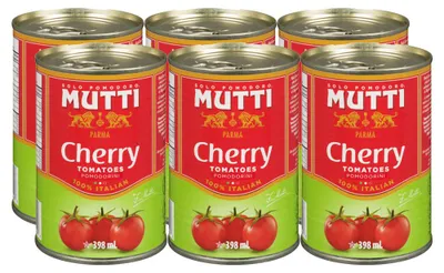 Produktbild von Mutti Cherry Tomaten 6 x 400 g – Sonnengereifte Kirschtomaten für Pasta & Salate