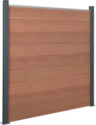 Produktbild von vidaXL Zaunelement-Set Braun 526x186 cm WPC