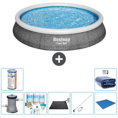 Obrázok produktu pre Bestway Fast Set, kruhový bazén - 396 x 84 cm - 8-dielna sada, model S21452