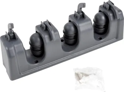 Image de Support pour balais et autres ustensiles, 4 crochets, anthracite