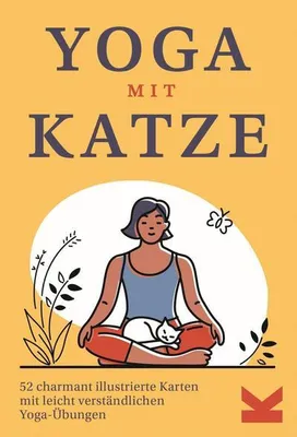 Obrázok produktu pre Humorvoll illustriertes Kartenset mit 52 Karten für Katzenliebhaber und Yogis