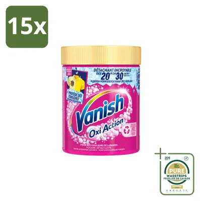 Produktbild von 15 x Vanish Oxi Action Waschbooster Pulver für Buntwäsche - 470 g - Vorratspackung - 15 Stücke