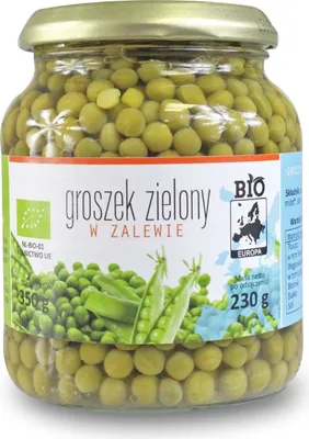 Zdjęcie produktu dla Groszek zielony w zalewie350g (230g) BIOPLANET