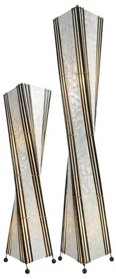 Produktbild von Deko-Leuchte KOMANG, hohe Stehlampe aus Natur-Material, gedrehte Form