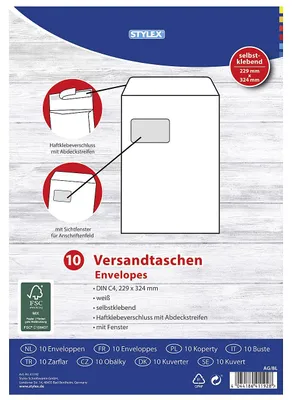 Produktbild von Versandtaschen C4 m.F. ws 10St 10 Stück Verkaufseinheit 665909 4044186411928
