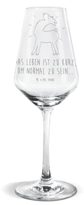 Produktbild von Mr. & Mrs. Panda Weinglas Lama Stolz - Transparent - Geschenk, wein glas, Weißwein Kelch, Anders, Family, Neustart, Weißweinkelch, Lamas, Familie