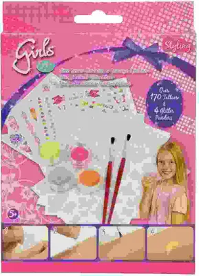 Immagine prodotto di Simba Steffi Love Girls Glitter Tattoos, Klebetattoos, Tätowierungen, zum Selbermachen, Glitzer, Pinsel, über 170 Stück, 105562876