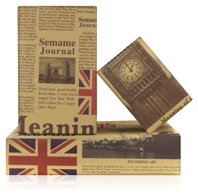 Productafbeelding van Inpakpapier Vintage Londen - 4 Vellen - Kraft Geschenkverpakking - 50 x 70 cm - Nostalgisch Design - Perfect voor Verjaardag - Cadeaupapier